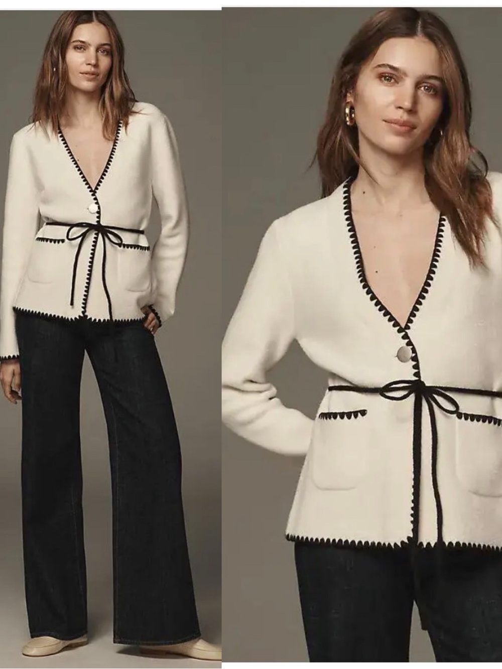 NEW NVLT Whipstitch Knit Blazer Jacket S